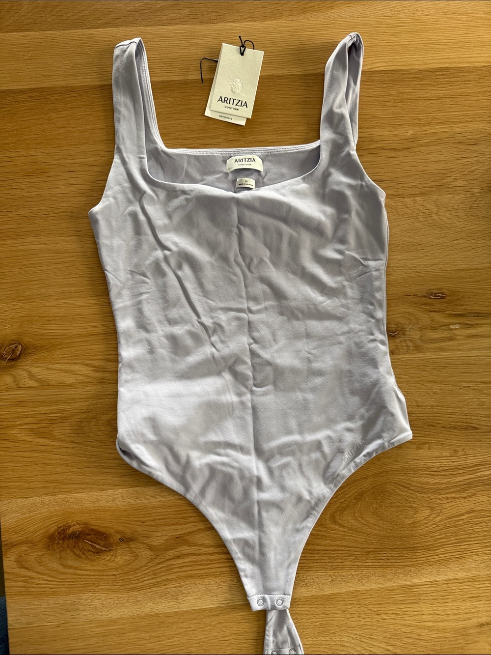NWT Aritzia Square Neck Bodysuit in Soft Lavender